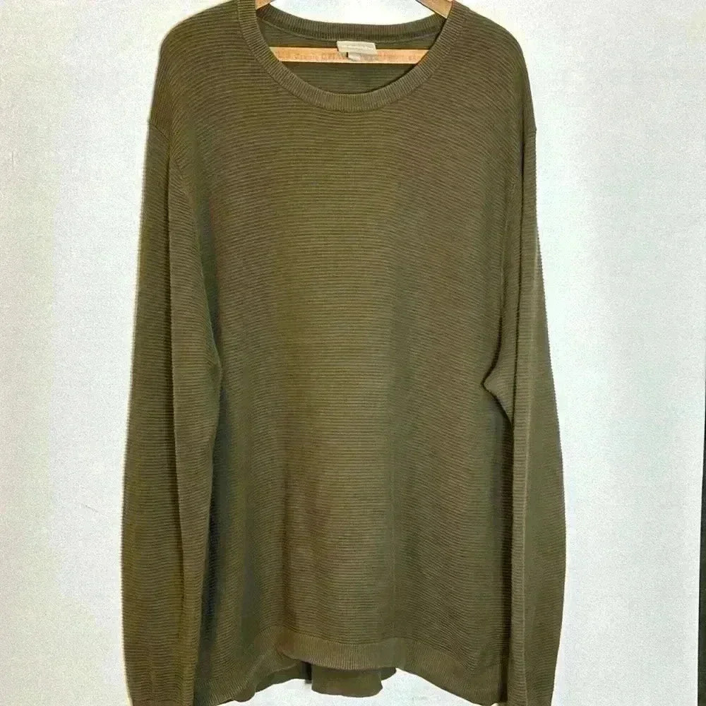 Bench Men's XL Long Sleeve Shirt  Fall Hike Warm Layer Cozy Olive Green Henley